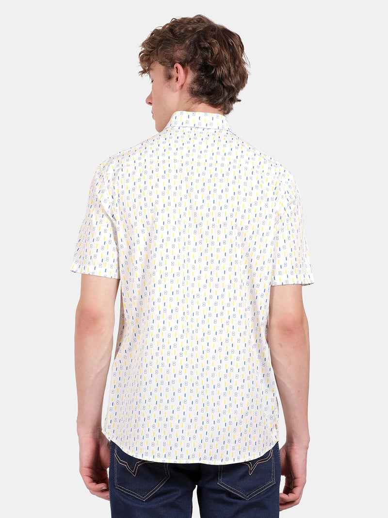 HALF SLEEVE COTTON PRINTED SHIRT