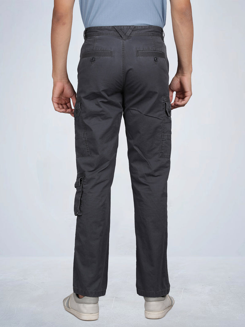 Solid Overdyed Cargo Pants