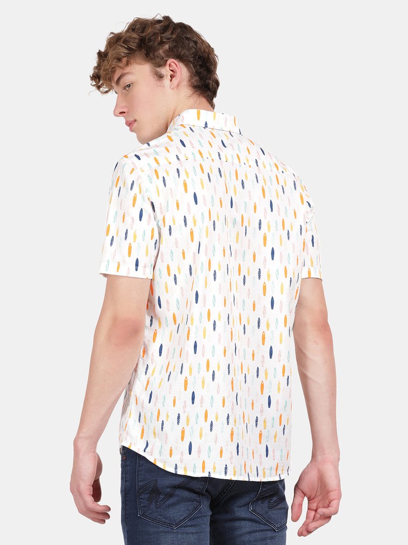 HALF SLEEVE COTTON PRINTED SHIRT