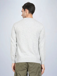 V Neck Lambswool Ice Blue Full Sleeve Pullover