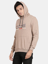 T-Base Typography Printed Hooded Pullover