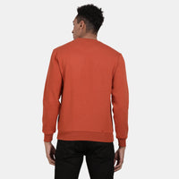 T-Base Round Neck Long Sleeves Ribbed Cotton Sweatshirt