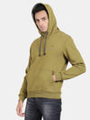 T-Base Kangaroo Pockets Ribbed Hooded Cotton Sweatshirt