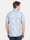 HALF SLEEVE COTTON LINEN PRINTED SHIRT