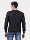 T-Base Men Black Striped Sweatshirt