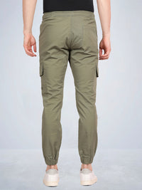 Solid Olive Cargo Joggers