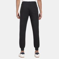 Black Melange Knitted Lower Track Pants