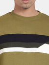 T-Base Colourblocked Cotton Sweatshirt