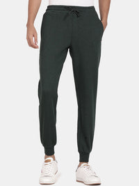 Dark Pine Melange Knitted Lower Track Pants