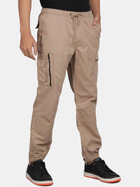 T-Base Men Mid-Rise Cotton Cargos Trousers