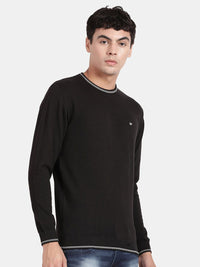 T-Base Round Neck Long Sleeves Cotton Pullover