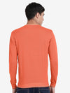 Crew Neck Burnt Orange Melange Full Sleeve Pullover