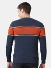 Crew Neck Mood Indigo Melange Full Sleeve Pullover