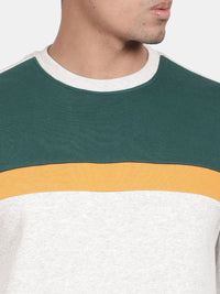 T-Base Colourblocked Round Neck Pullover