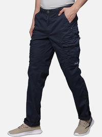 T-Base Men Navy Blue Cargos Trousers