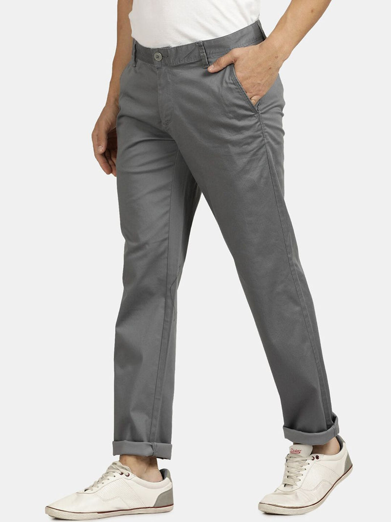 T-Base Men Mid Rise Chinos Trousers