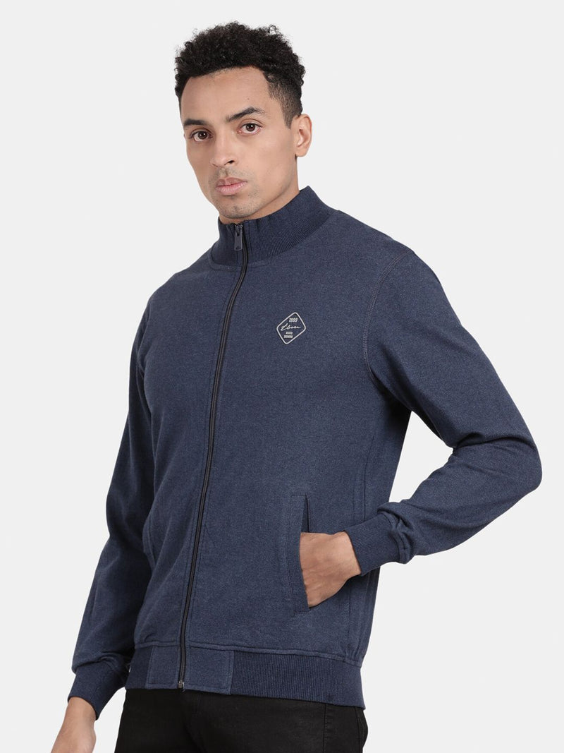 T-Base Mock Neck Front Open Sweatshirt