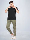 Solid Olive Cargo Joggers