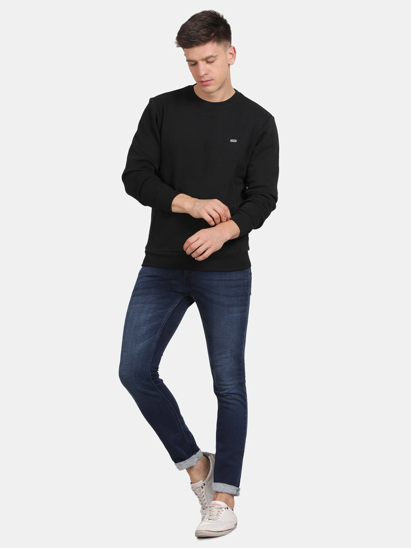 T-Base Men Solid Sweatshirt