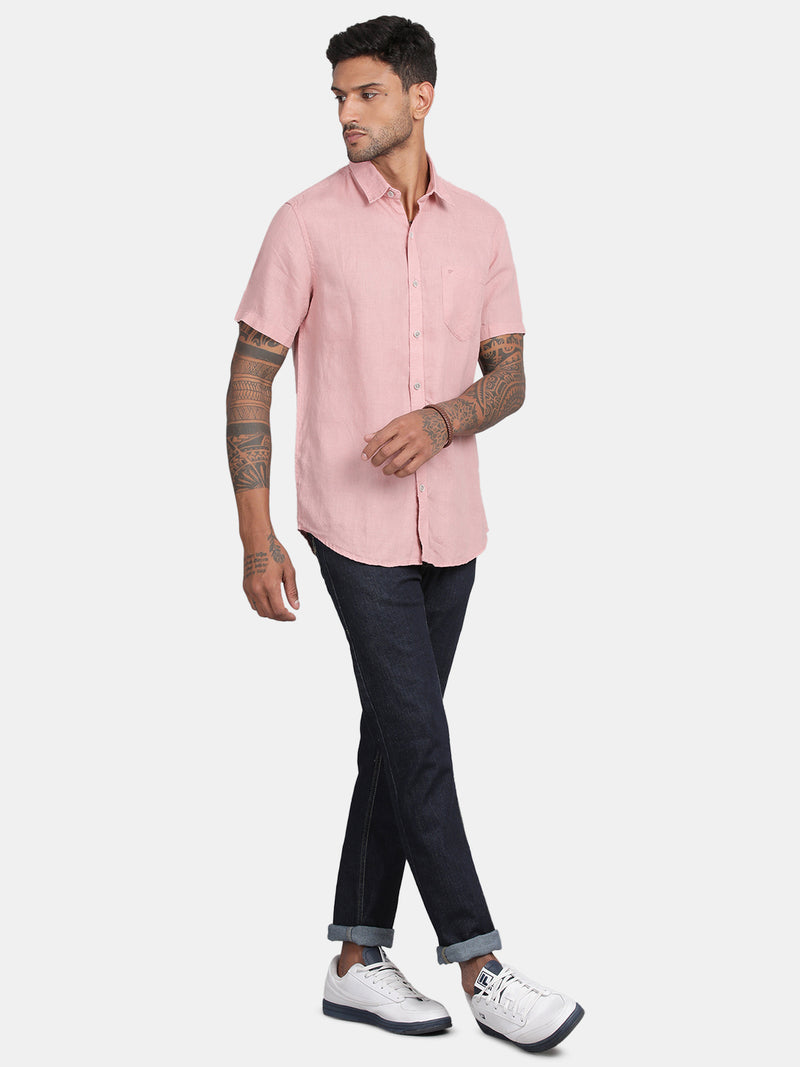 HALF SLEEVE PURE LINEN SHIRT