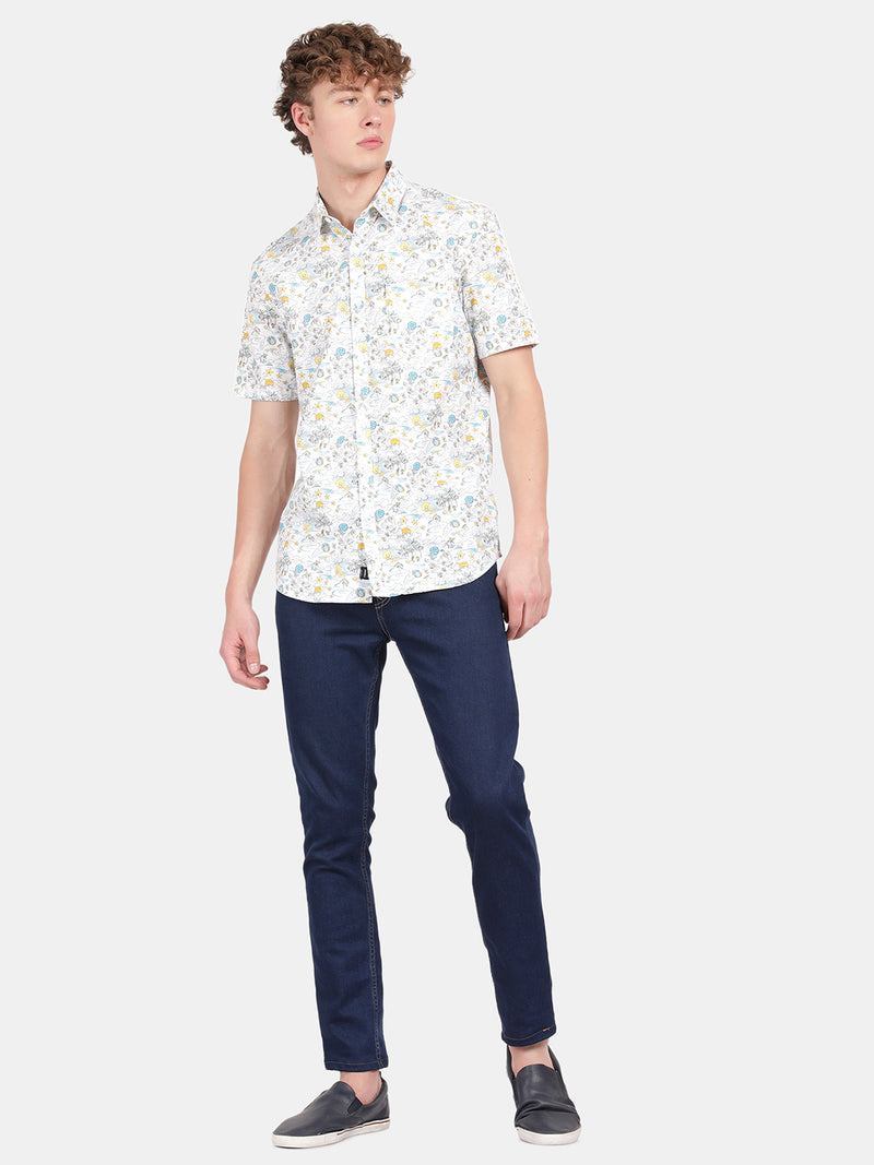 HALF SLEEVE COTTON PRINTED SHIRT