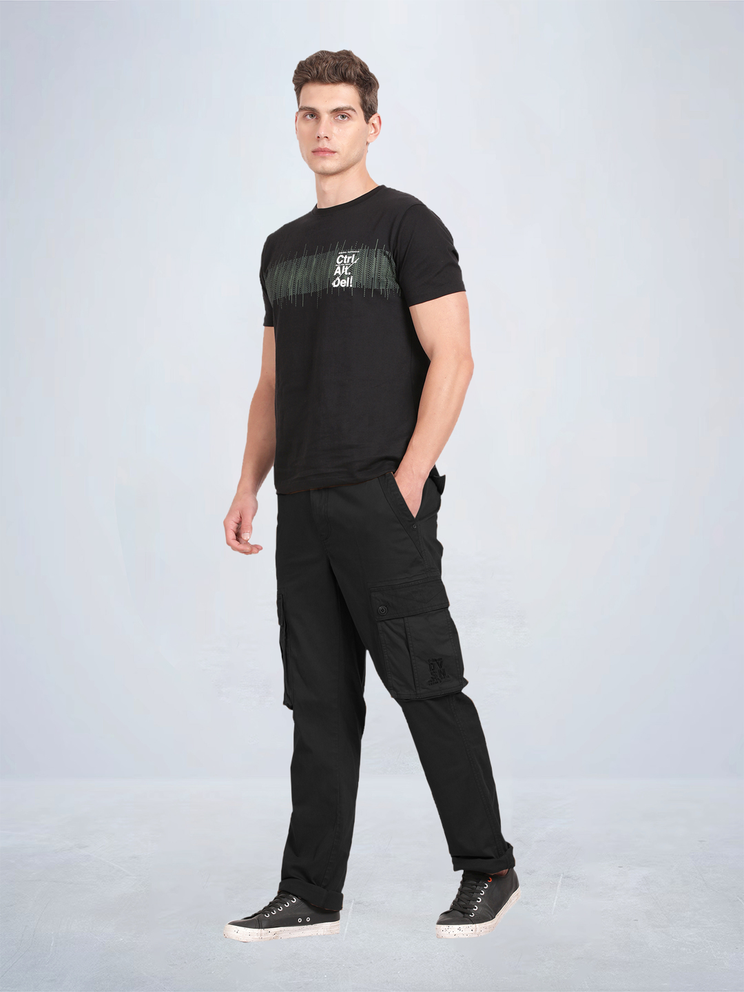 SOLID OVERDYED CARGO PANTS