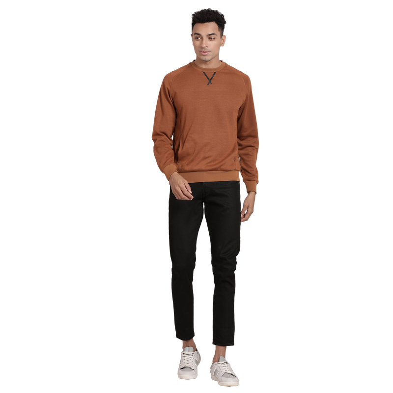 T-Base Round Neck Pullover Sweatshirt