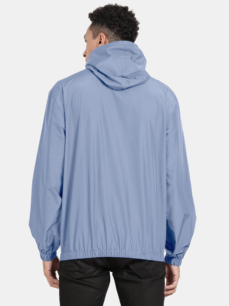 Waterproof Seam Sealed Reversible Rainwear Jacket : Storm Blue