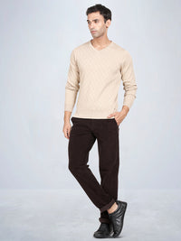 Coffee Corduroy Stretch Chino Pants