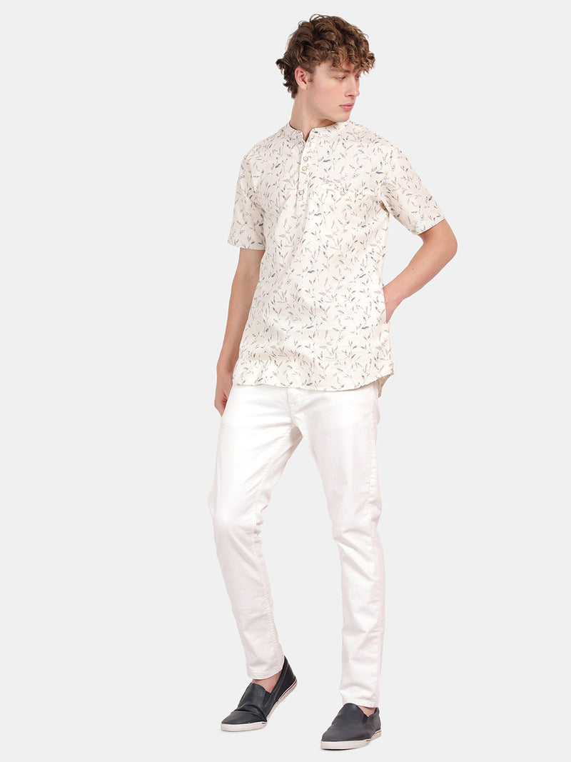 HALF SLEEVE COTTON KURTA LINEN SHIRT