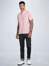 Half Sleeve Dusty Rose Cotton Kurta Linen Shirt