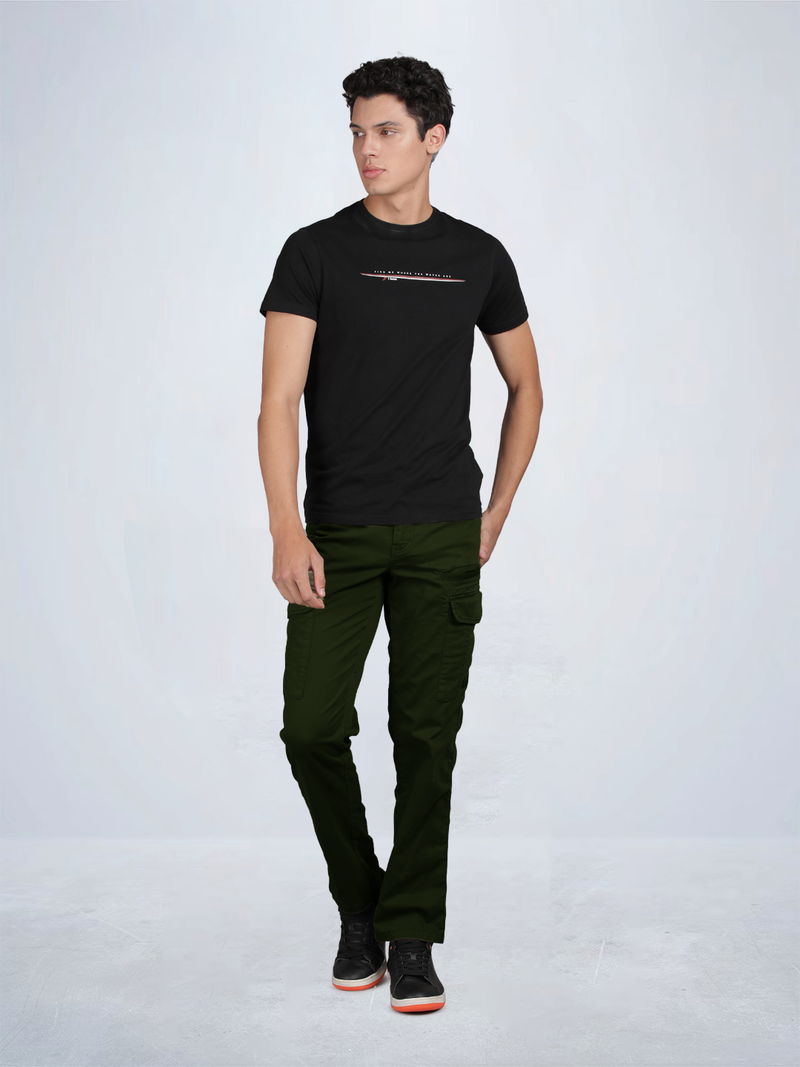 Solid Overdyed Cargo Pants