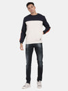 T-Base Round Neck Colourblocked Pullover Sweatshirt