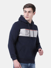 T-Base Men Navy Blue Printed Sweatshirt