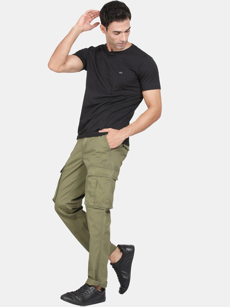 T-Base Men Mid Rise Cargos Trousers