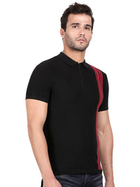 T-Base Men Black & Rich Black T-Shirt