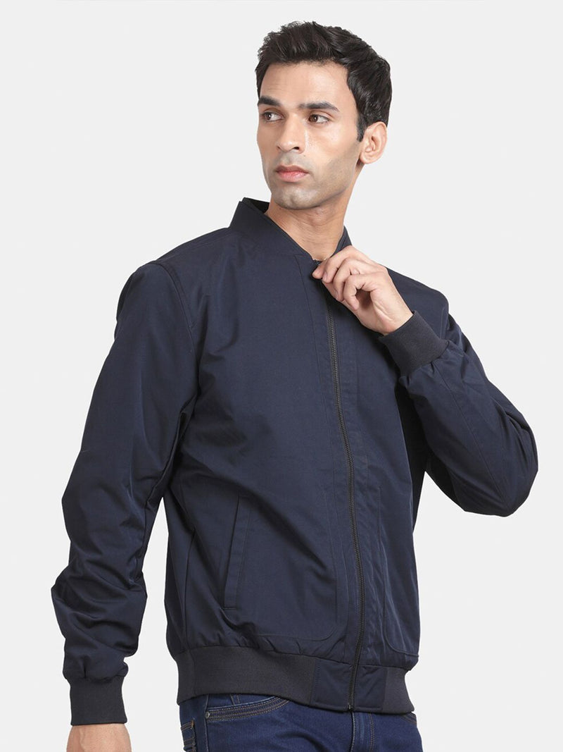 t-base Mandarin Collar Lightweight Bomber Jacket