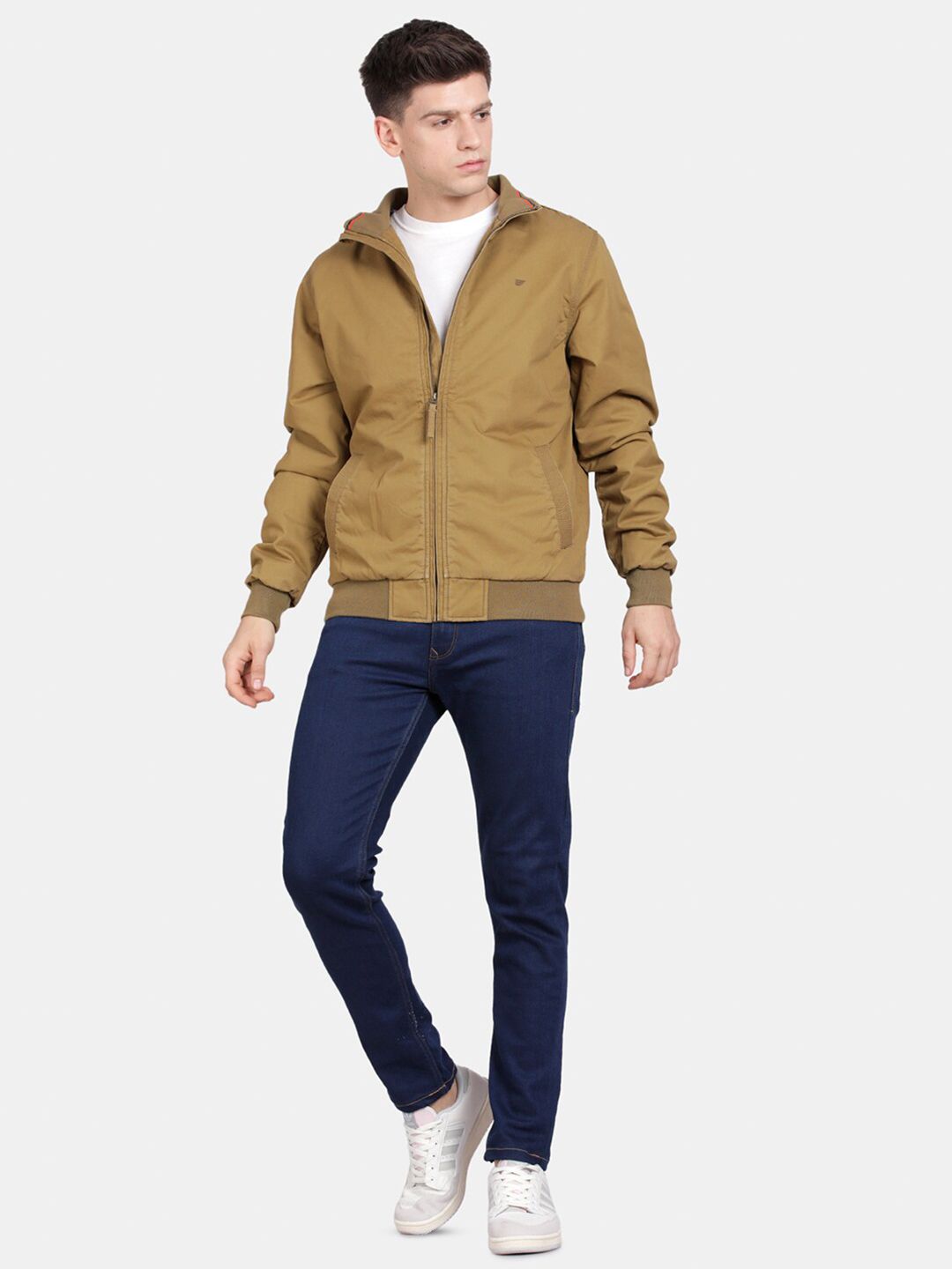 t-base Mock Collar Insulator Bomber Jacket