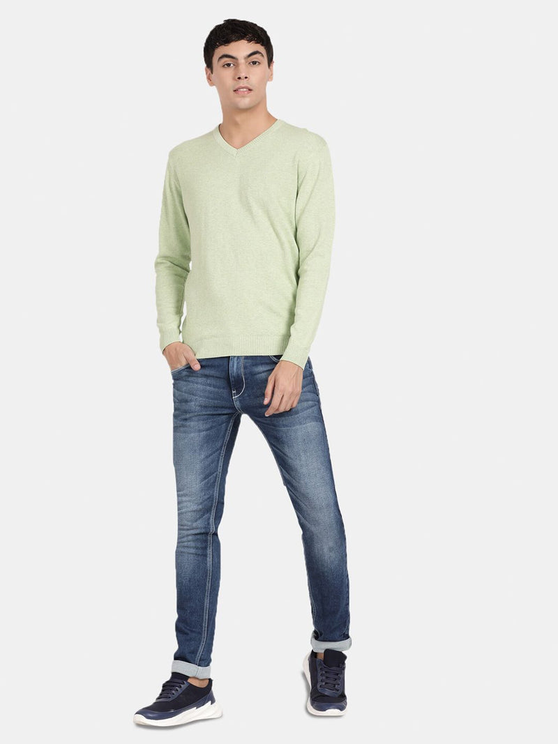 T-Base Men  V-Neck Cotton Pullover