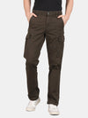 Forest Green Solid Cargo Pants