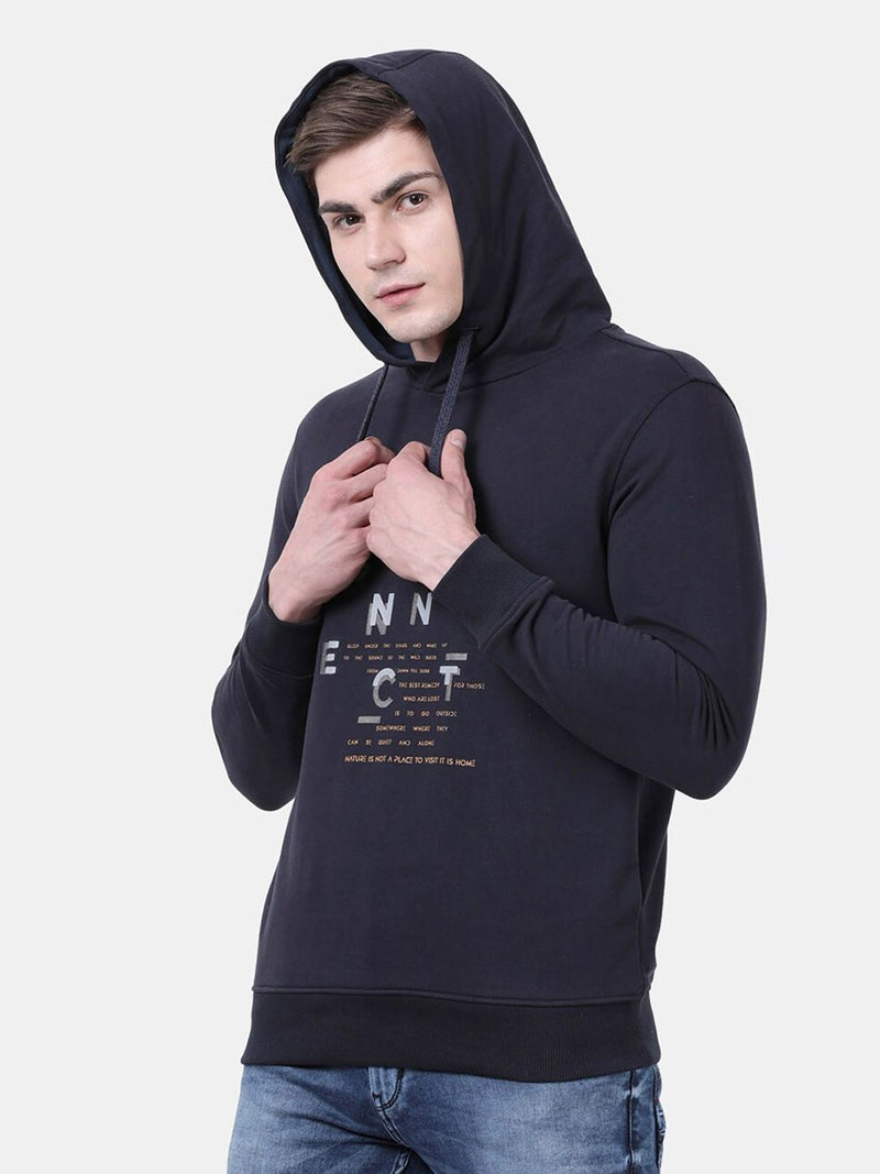 T-Base Printed Hooded Sweatshirt