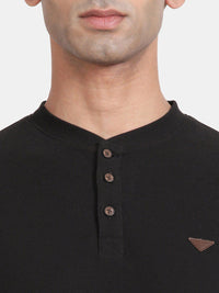 T-Base Henley Neck Relaxed Fit Cotton T-Shirt