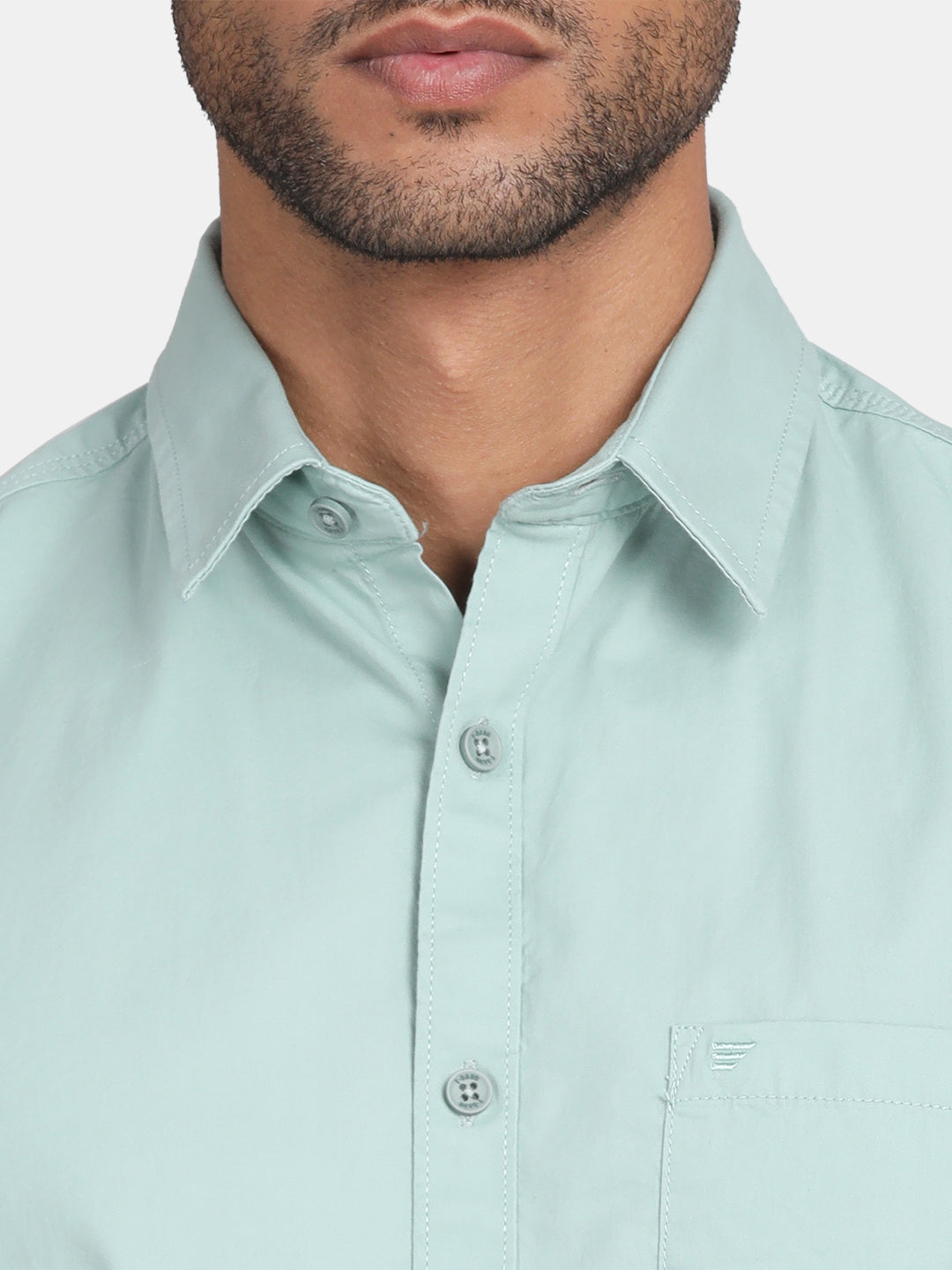 HALF SLEEVE COTTON TWILL SHIRT