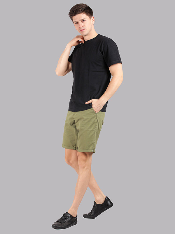 Overdyed Calla Green Fold Up Chino Shorts