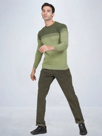 Lt Olive Corduroy Stretch Chino Pants