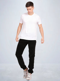 Black Chino Style Corduroy Joggers