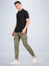 Solid Olive Cargo Joggers