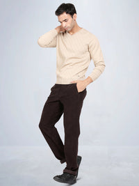 Coffee Corduroy Stretch Chino Pants