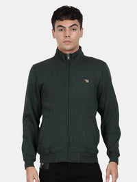 T-Base High Neck Front-Open Sweatshirt