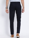 T-Base Men Navy Blue Easy Wash Chinos Trousers